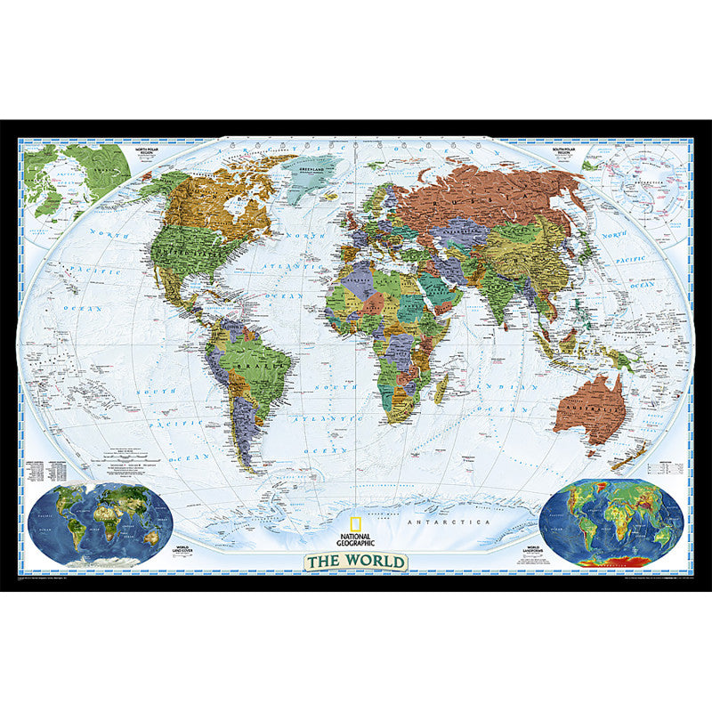 World Decorator Map Laminated