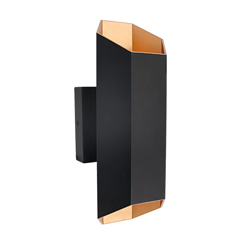 Cedar Hill 13-inch Hexagon Black Integrated LED Outdoor Wall Sconce - Outdoor Lighting - Cedar