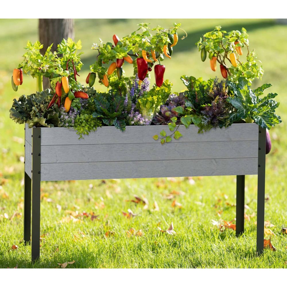 CedarCraft Elevated Spruce Planter - Gray - Home/Lawn & Garden/Gardening & Accessories/Garden Beds/ - CedarCraft