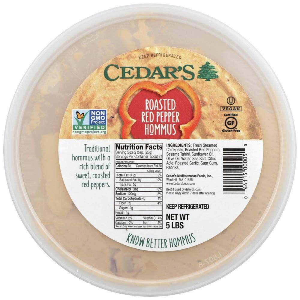 Cedars Cedars Roasted Red Pepper Hummus 5 Lb