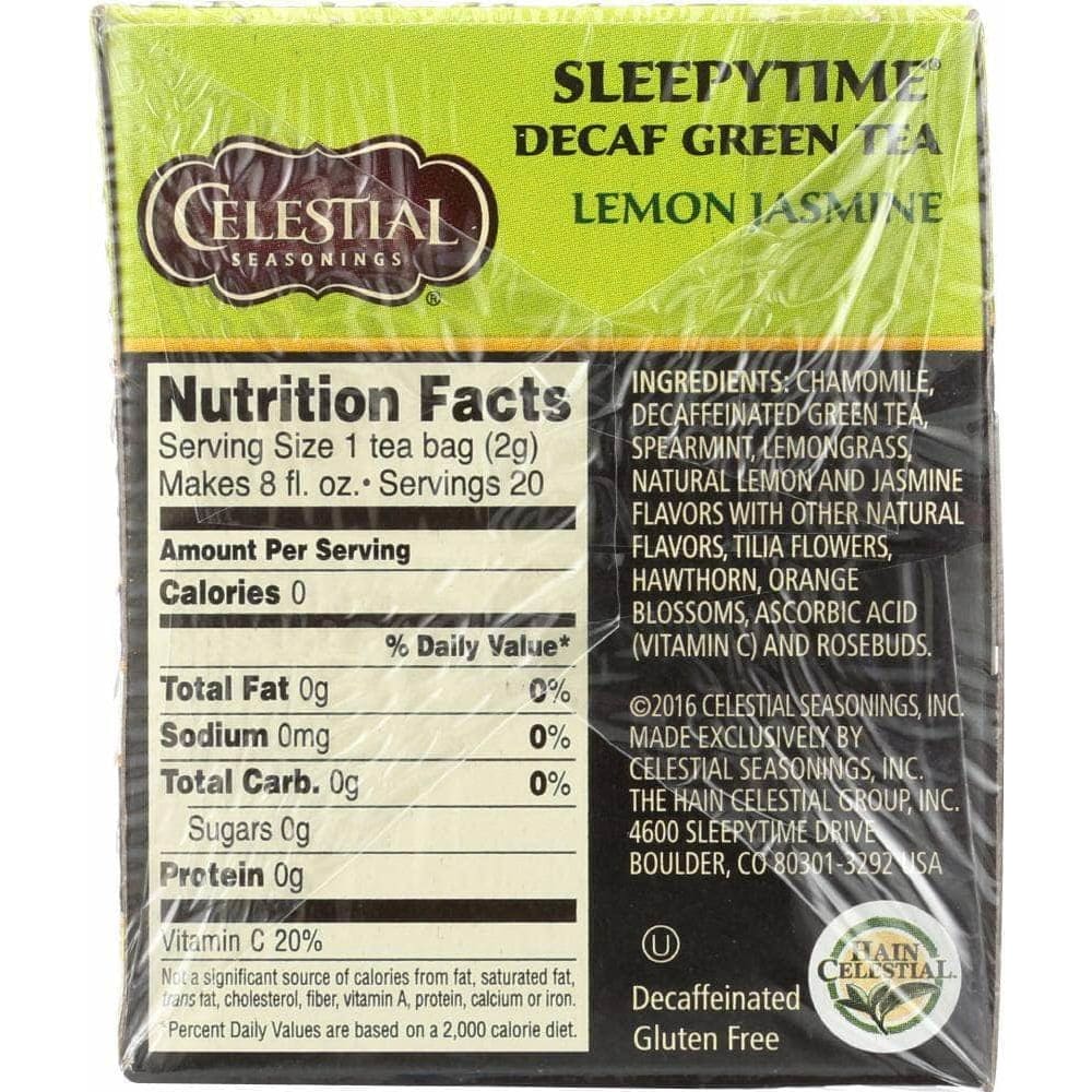 Celestial Seasonings Celestial Seasonings Decaf Sleepytime Green Lemon Jasmine Tea 20 Tea Bags, 1.1 oz