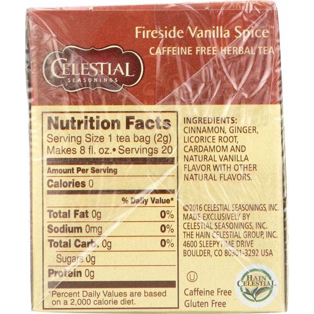 Celestial Seasonings Celestial Seasonings Fireside Vanilla Spice Tea Pack of 20, 1.5 oz