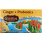 Celestial Seasonings Celestial Seasonings Ginger Probiotic Herbal Tea Pack of 20, 1.1 oz