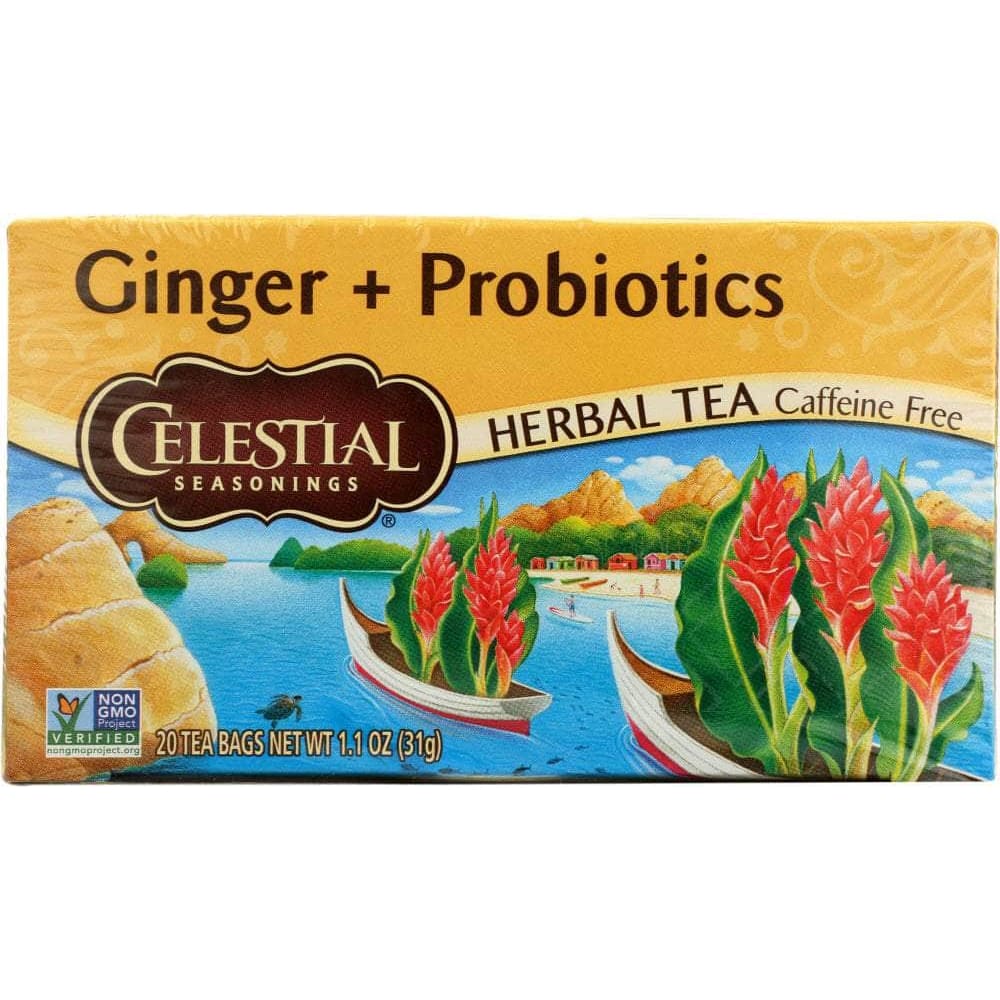 Celestial Seasonings Celestial Seasonings Ginger Probiotic Herbal Tea Pack of 20, 1.1 oz