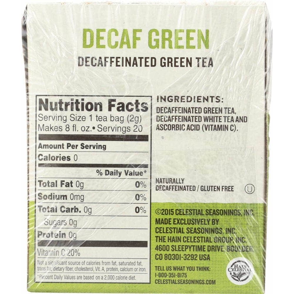 Celestial Seasonings Celestial Seasonings Green Tea With White Tea Decaffeinated 20 Tea Bags,  1.2 oz