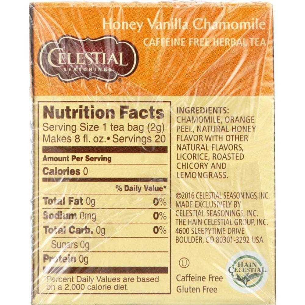 Celestial Seasonings Celestial Seasonings Honey Vanilla Chamomile Herbal Tea Caffeine Free, 20 bags