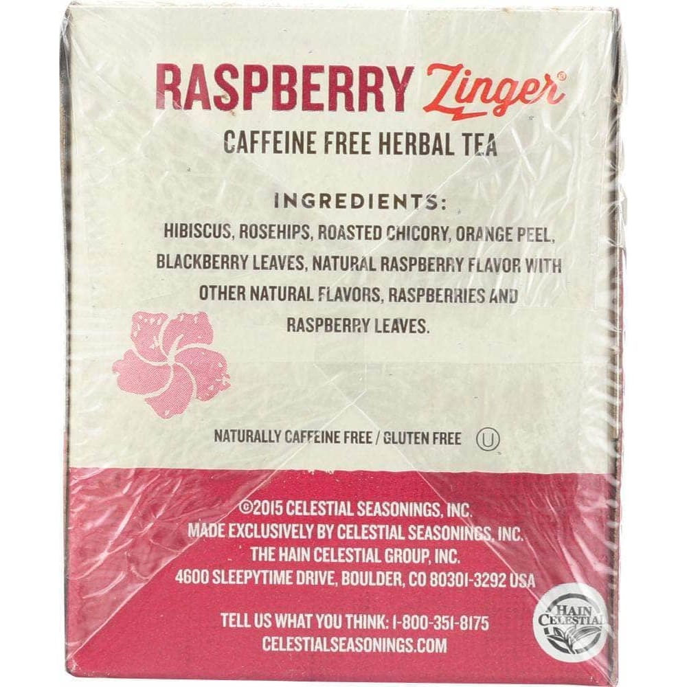 Celestial Seasonings Celestial Seasonings Raspberry Zinger Herbal Tea Caffeine 20 Tea Bags, 1.6 oz