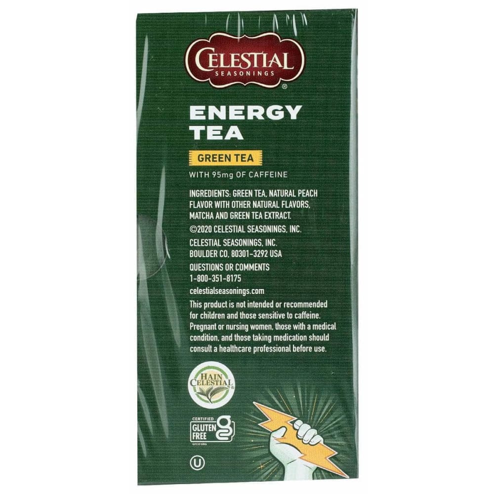 CELESTIAL SEASONINGS Celestial Seasonings Tea Energy Green Caffeine, 12 Bg