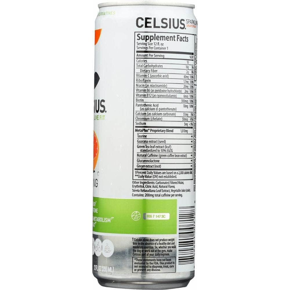 Celsius Celsius Beverage Sparkling Grapefruit, 12 oz