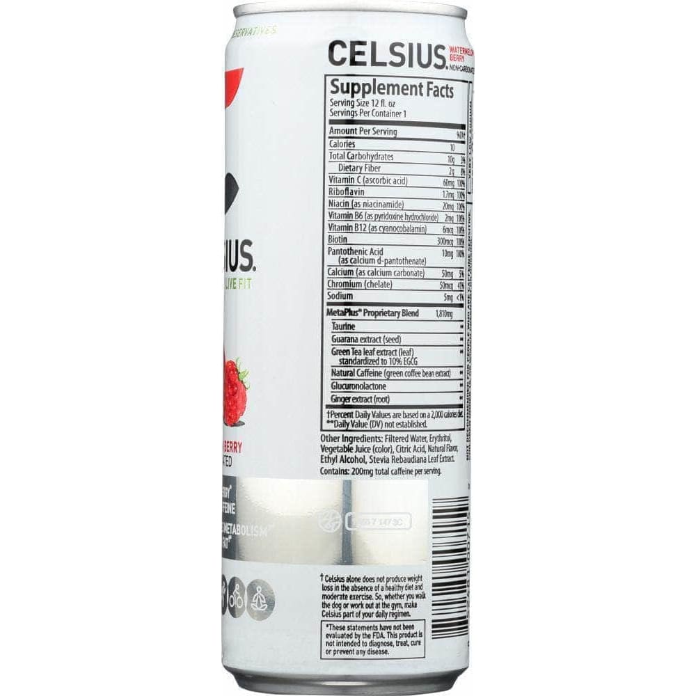 Celsius Celsius Beverage Watermelon Berry, 12 oz