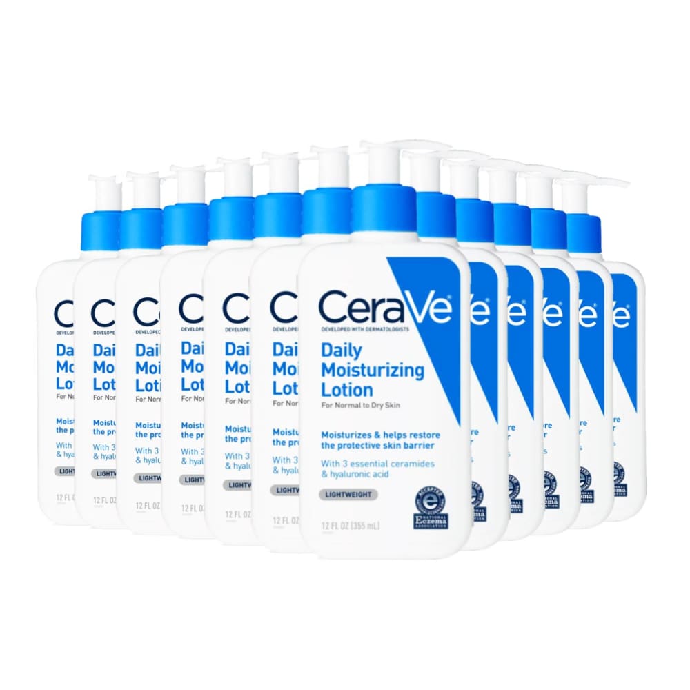 CeraVe Daily Face and Body Moisturizing Lotion for Normal to Dry Skin - Fragrance Free 12 oz - 12 Packs - Body Lotions & Oils - CeraVe