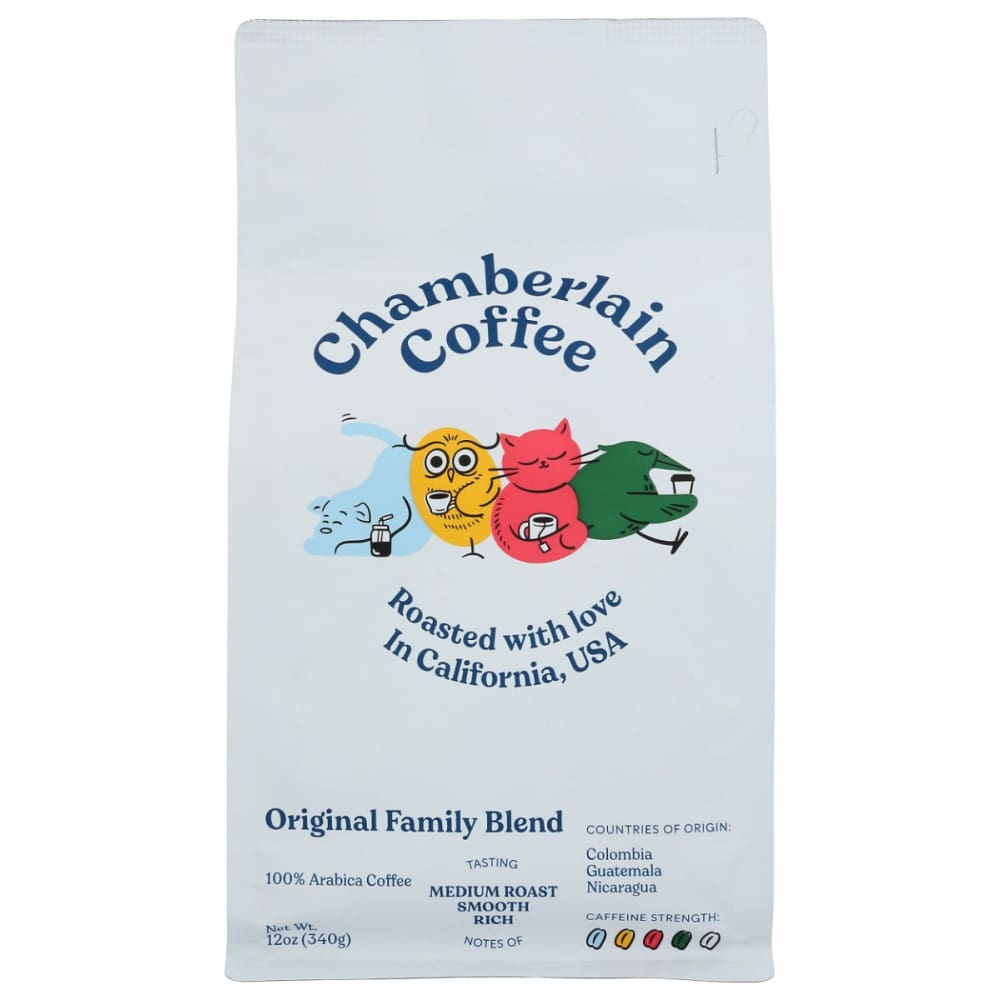 CHAMBERLAIN COFFEE: Coffee Ground Family Blend 12 OZ - Grocery > Beverages > Coffee Tea & Hot Cocoa - CHAMBERLAIN COFFEE