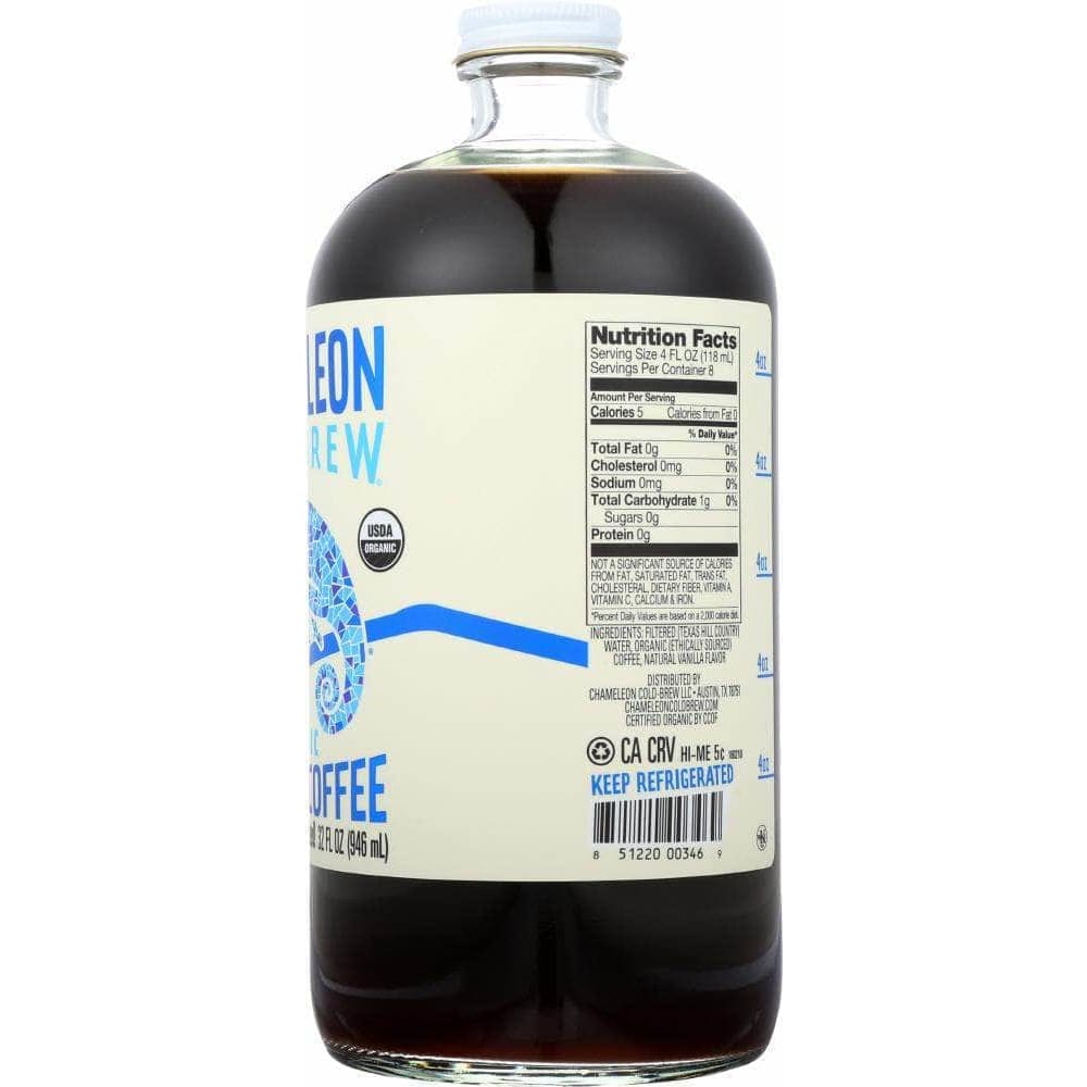 Chameleon Cold Brew Chameleon Cold Brew Organic Coffee Concentrate Vanilla, 32 oz