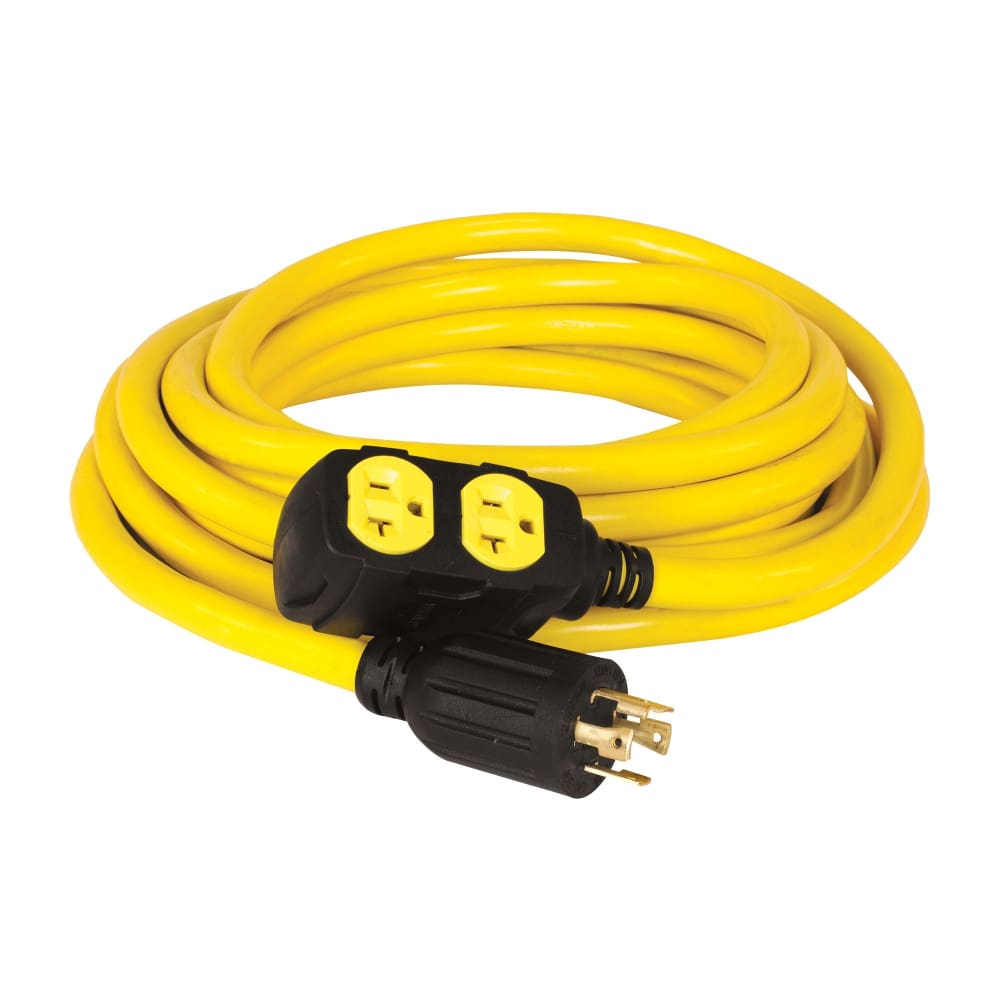 Champion 25-Foot 30-Amp 125/250-Volt Duplex-Style Generator Extension Cord (L14-30P to four 5-20R) - Champion