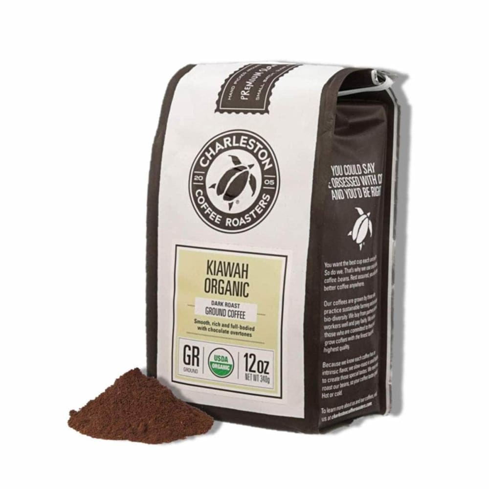 CHARLESTON COFFEE ROASTERS CHARLESTON COFFEE ROASTERS Kiawah Organic Dark Roast Ground Coffee, 12 oz