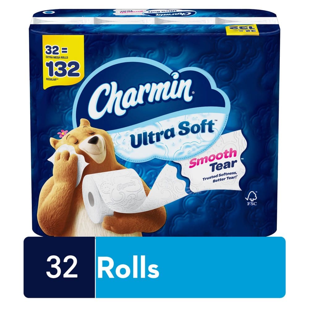 Charmin Ultra Soft Toilet Paper Extra Mega Rolls (231 Sheets/Roll 32 Rolls) - Paper & Plastic - Charmin