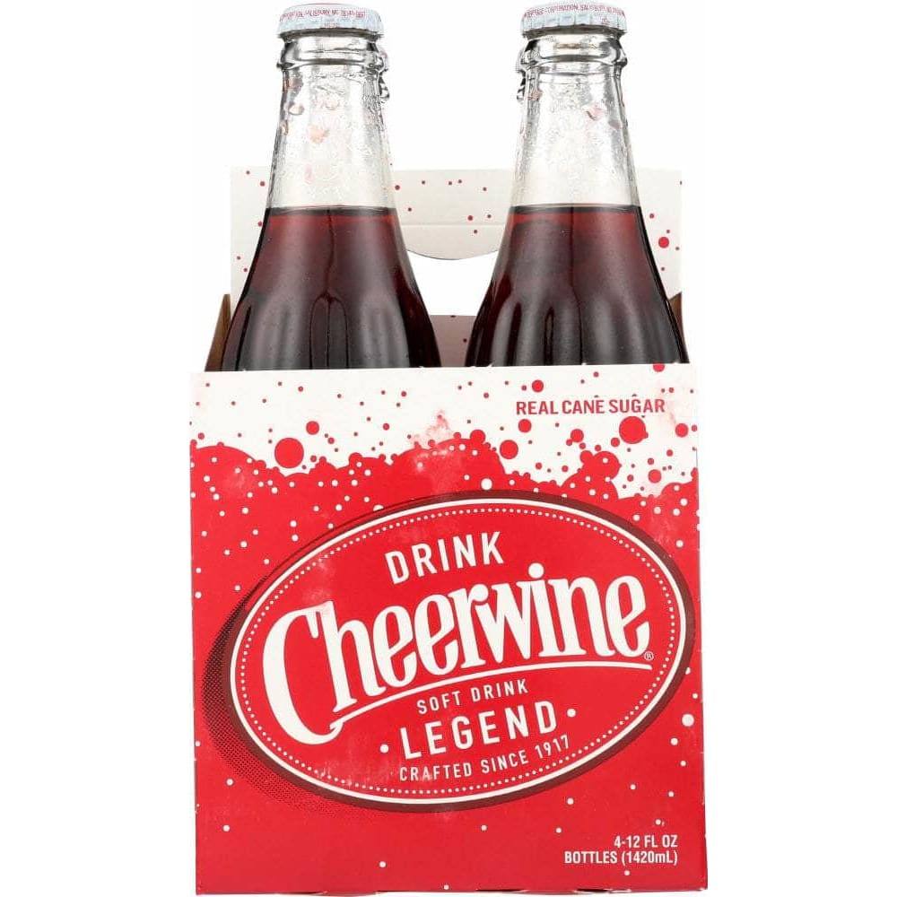 CHEERWINE Cheerwine Cherry Soda 4 Bottle, 48 Oz