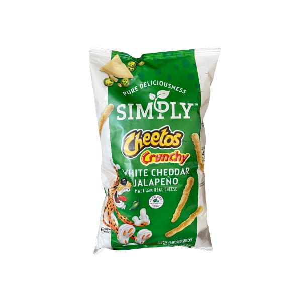 Cheetos Simply Crunchy White Cheddar Jalapeno Cheese 8.5 oz - Cheetos