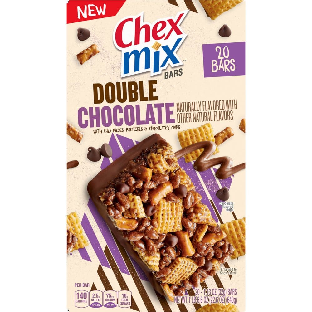 Chex Mix Double Chocolate Treat Bar (20 pk.) - Limited Time Snacks - ShelHealth