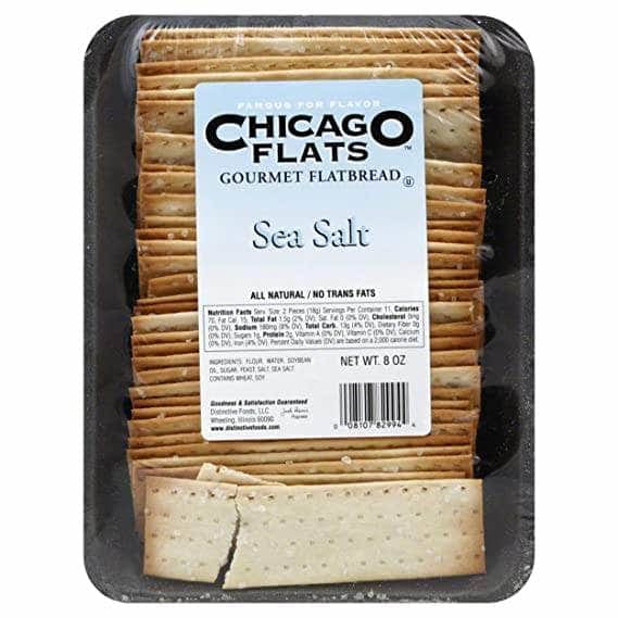 CHICAGO FLATS Grocery > Snacks > Crackers CHICAGO FLATS: Sea Salt Gourmet Flatbread, 8 oz