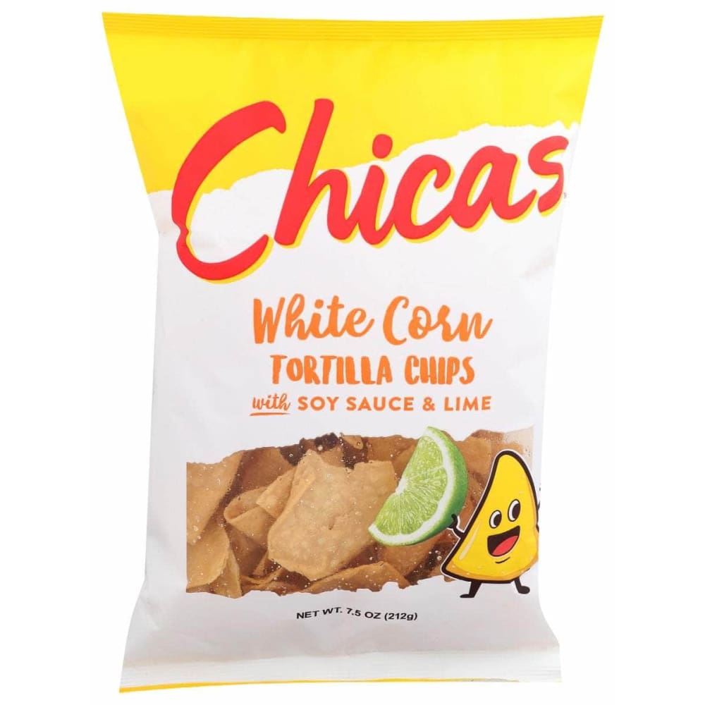 CHICAS Grocery > Snacks > Chips > Tortilla & Corn Chips CHICAS White Corn Tortilla Chips Soy Sauce Lime, 7.5 oz