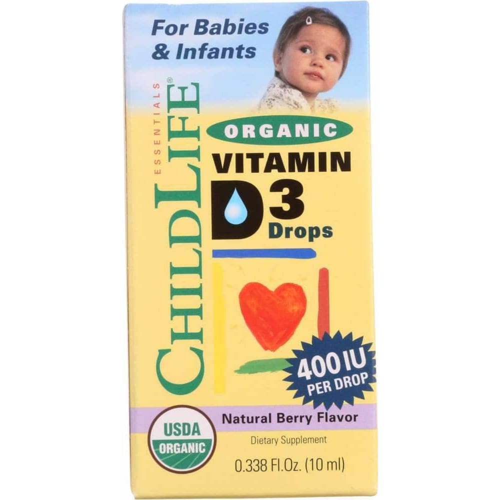 CHILDLIFE ESSENTIALS Childlife Essentials Organic Vitamin D3 Drops Berry Flavor 400 Iu, 0.338 Oz