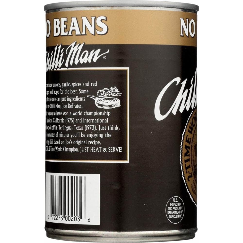 CHILLI MAN Grocery > Pantry > Condiments CHILLI MAN: Chili No Bean, 15 oz