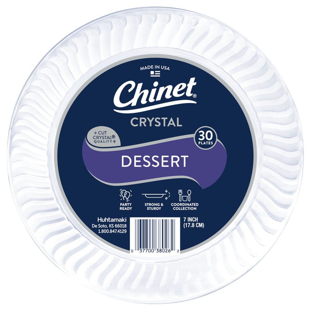 Chinet Crystal Clear Plastic Dessert Plate 7 (150 ct.) - Disposable Tableware - Chinet