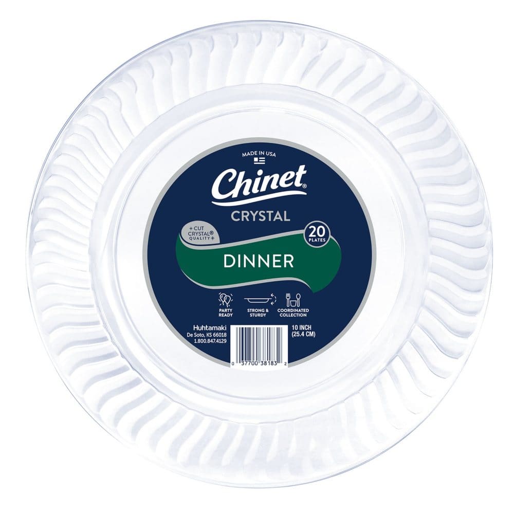 Chinet Crystal Clear Plastic Dinner Plate 10 (100 ct.) - Disposable Tableware - Chinet