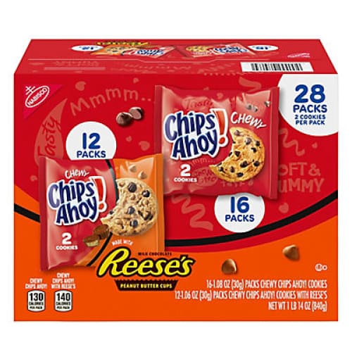 Chips Ahoy Chewy & Reese’s Chocolate Chip Cookies Variety Pack 28 pk. - Home/Promotions/Buy More Save More/Save on Cookies & Crackers/ -