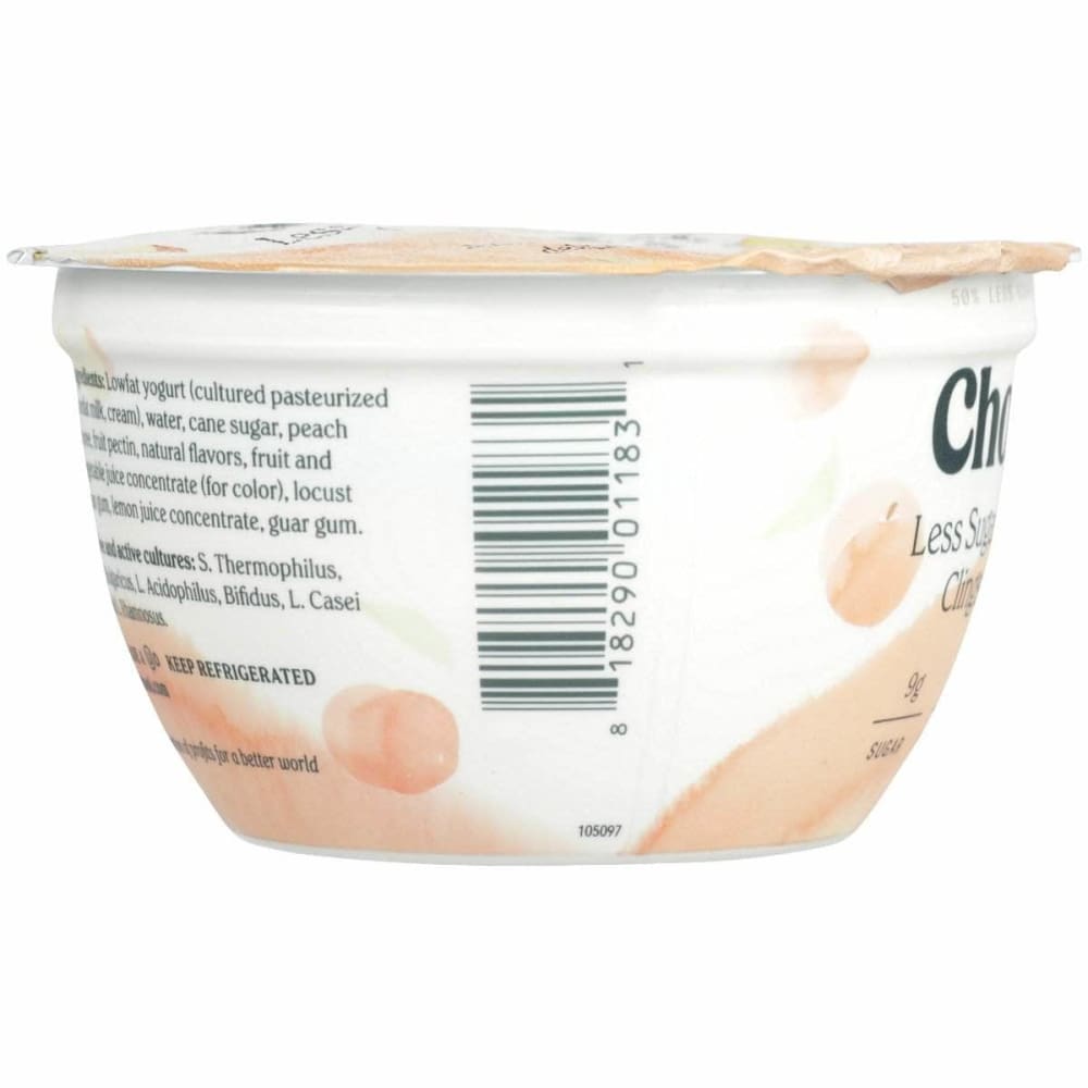 Chobani Chobani Less Sugar Greek Yogurt Clingstone Peach, 5.30 oz