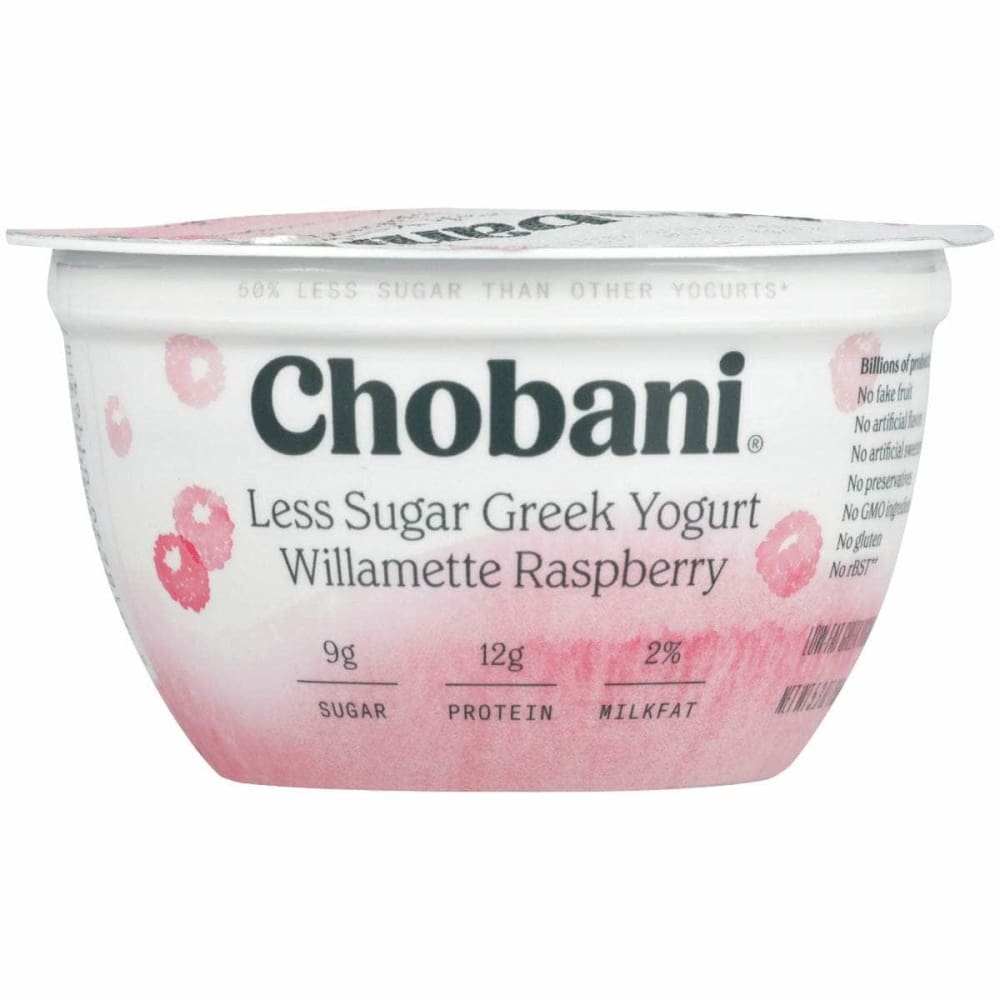 Chobani Chobani Less Sugar Greek Yogurt Willamette Raspberry, 5.30 oz