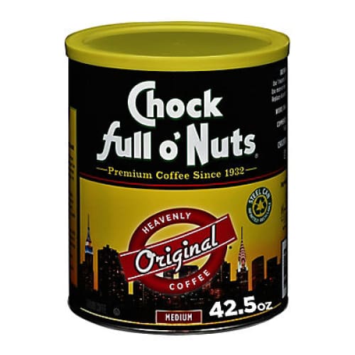 Chock Full O’Nuts Original Medium Roast Ground Coffee 42.5 oz. - Home/Grocery/Beverages/Coffee & Creamers/ - Chock Full O’Nuts