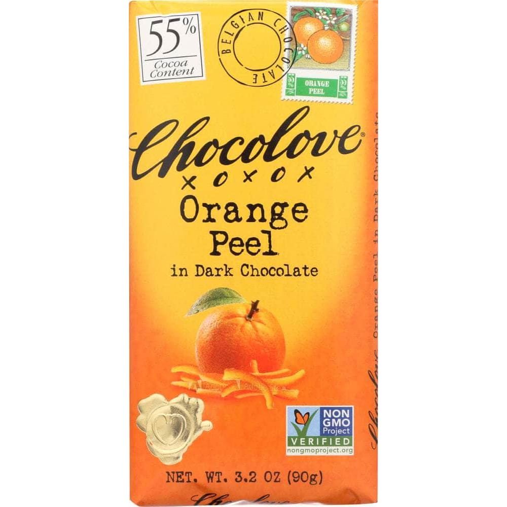 Chocolove Chocolove Orange Peel In Dark Chocolate Bar, 3.2 oz