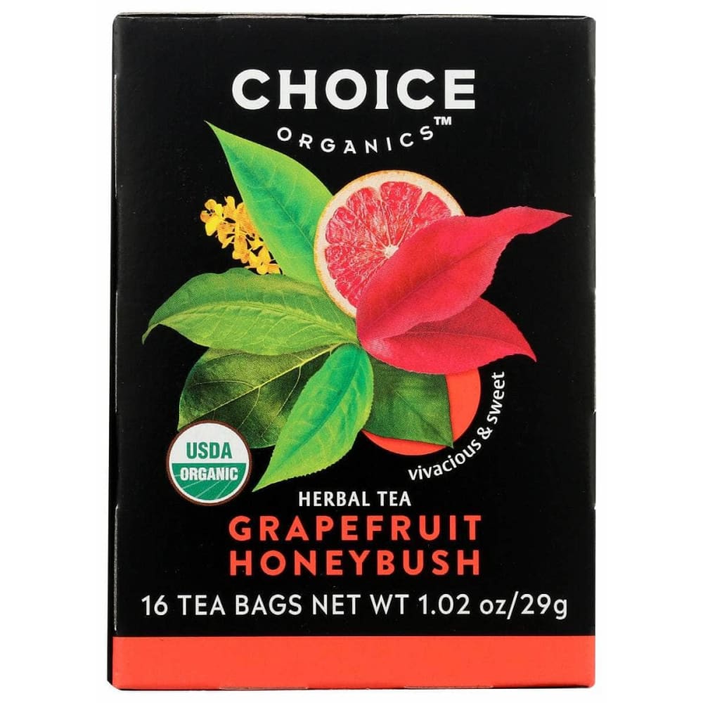 CHOICE TEA Choice Tea Tea Herbal Grapefruit Honeybush, 16 Bg