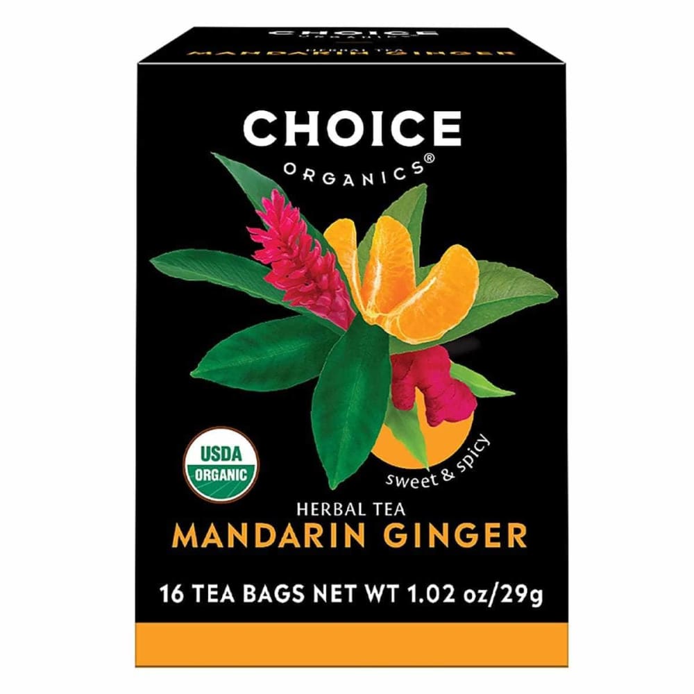 CHOICE TEA Grocery > Beverages > Coffee, Tea & Hot Cocoa CHOICE TEA: Mandarin Ginger Herbal Tea, 16 bg