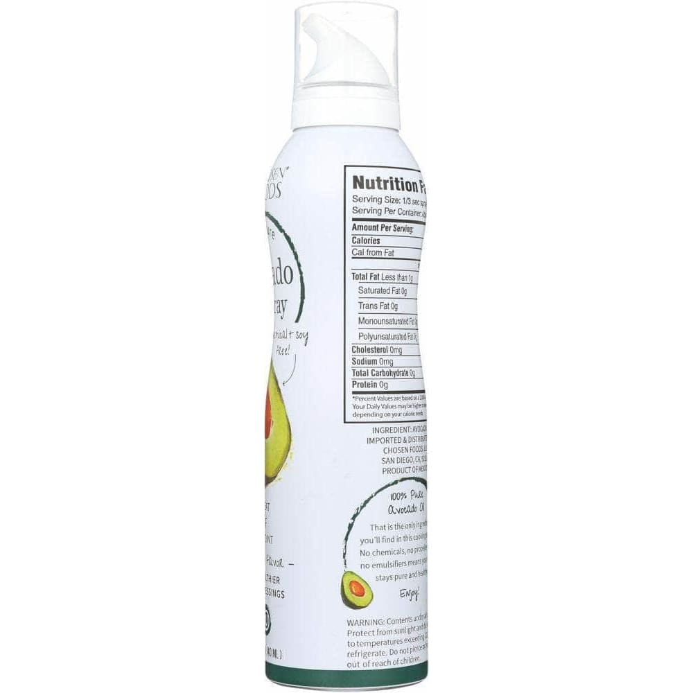 Chosen Foods Chosen Foods 100% Pure Avocado Oil Spray, 140 ml