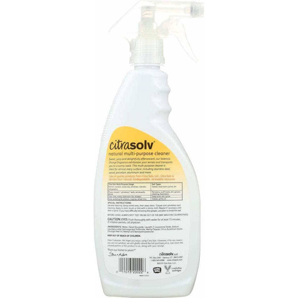 Citra Solv Citrasolv Multi Purpose Spray Cleaner Valencia Orange, 22 oz