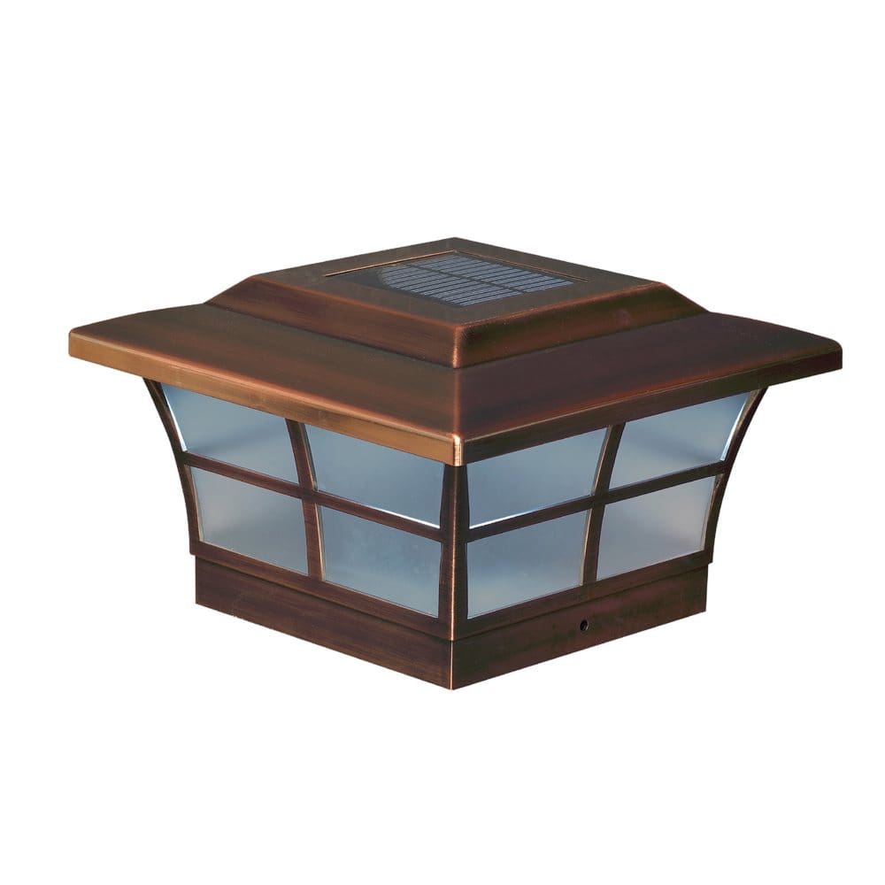 Classy Caps 6 x 6 Copper Plated Prestige Solar Post Cap (Pack of 2) - Outdoor Lighting - Classy