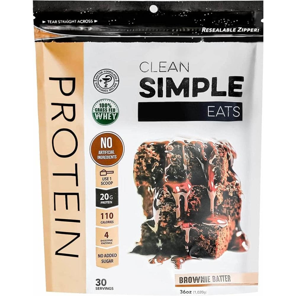 CLEAN SIMPLE EATS Vitamins & Supplements > Protein Supplements & Meal Replacements CLEAN SIMPLE EATS: Protein Powder Brownie, 36 oz