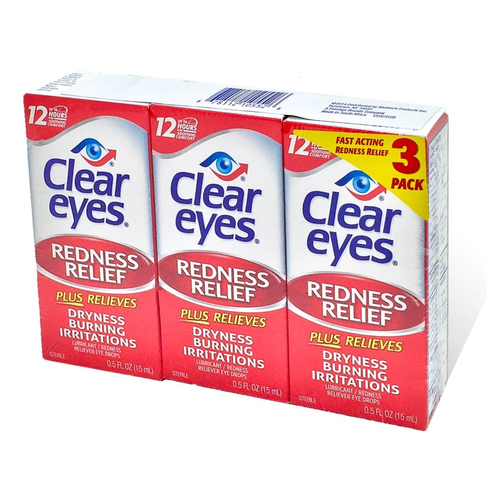 Clear Eyes Eye Drops (0.5 oz. 3 pk.) - Contact Solution & Eye Drops - Clear Eyes