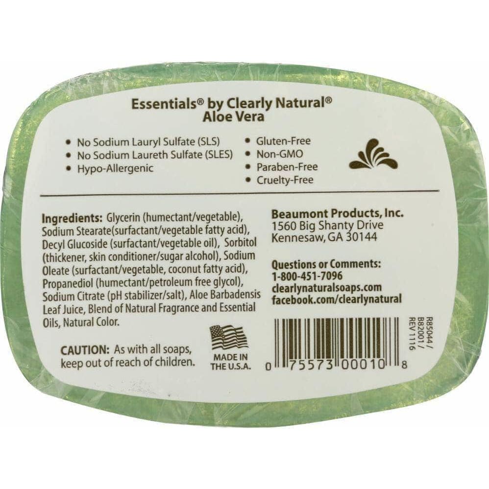 Clearly Natural Clearly Natural Aloe Vera Pure & Natural Glycerine Soap, 4 oz