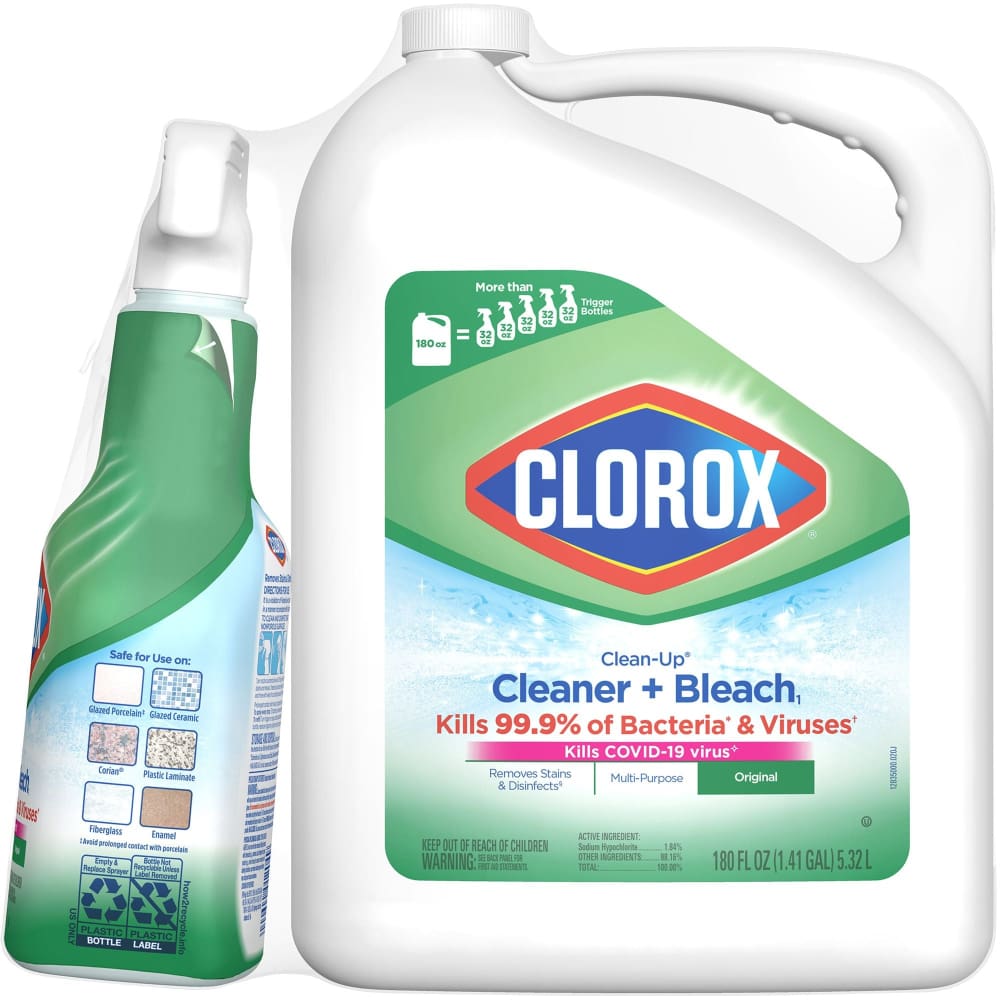 Clorox Clorox Clean-Up Cleaner with Bleach Spray Bottle 32 oz. with Refill Bottle 180 oz. - Home/Grocery Household & Pet/Cleaning &