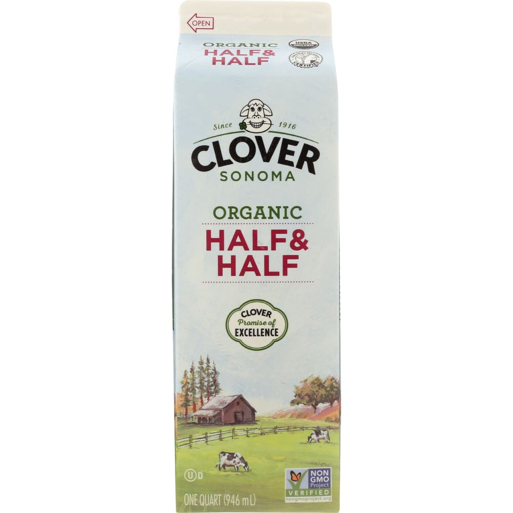 CLOVER SONOMA: Half and Half Organic 32 oz - Grocery > Refrigerated - CLOVER SONOMA