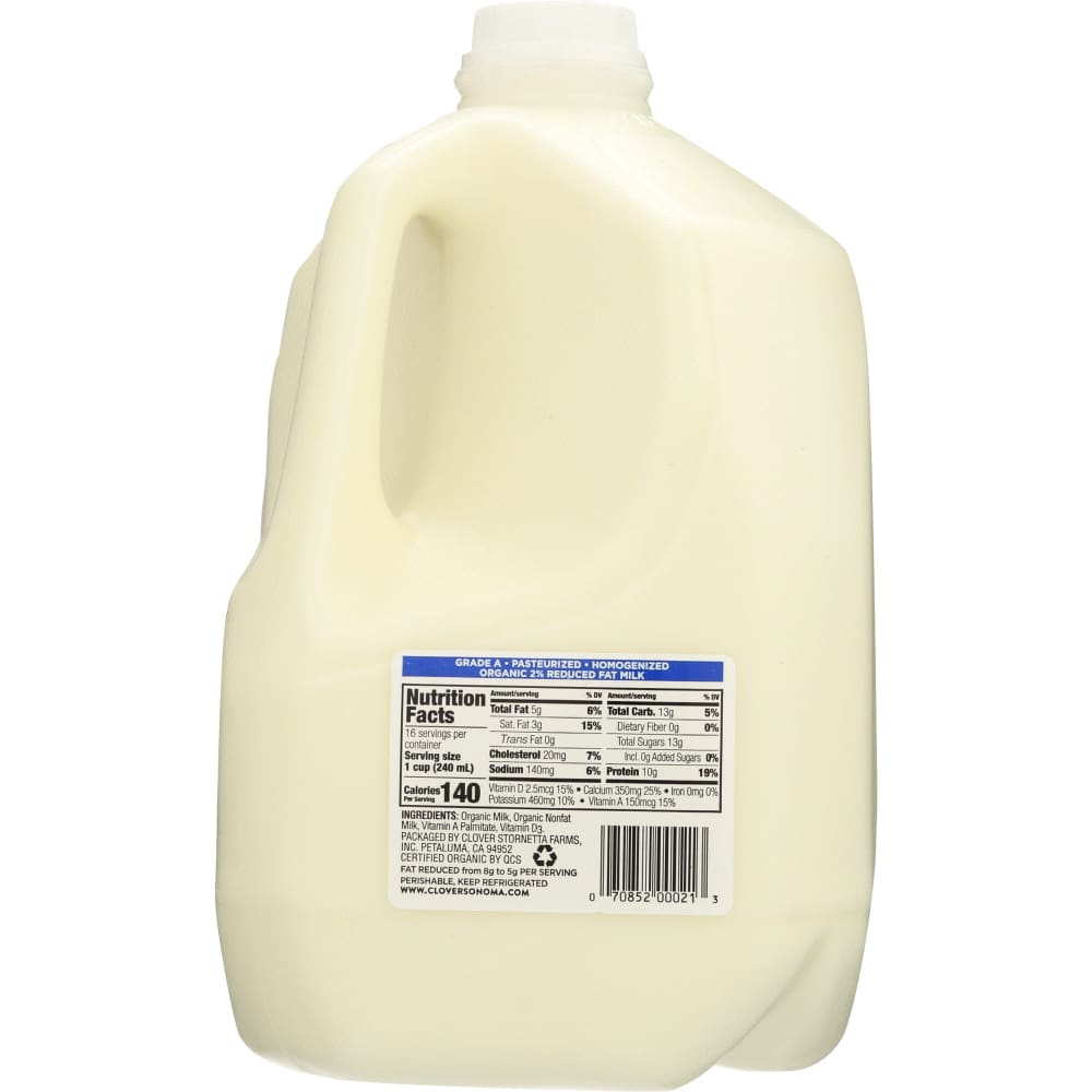 CLOVER SONOMA: Organic 2% Reduced Fat Milk 128 oz - Grocery > Refrigerated - CLOVER SONOMA