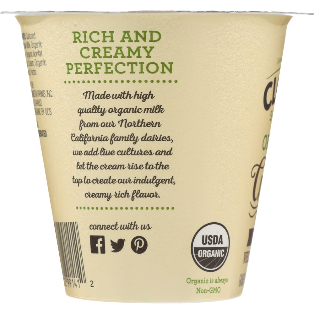 CLOVER SONOMA: Organic Cream On Top Yogurt Vanilla 6 oz - Grocery > Refrigerated - CLOVER SONOMA