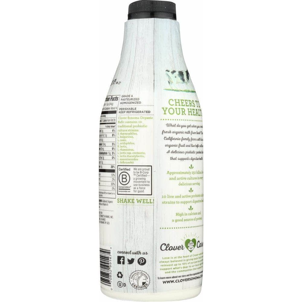 Clover Sonoma Clover Sonoma Organic Kefir Traditional Plain, 32 oz