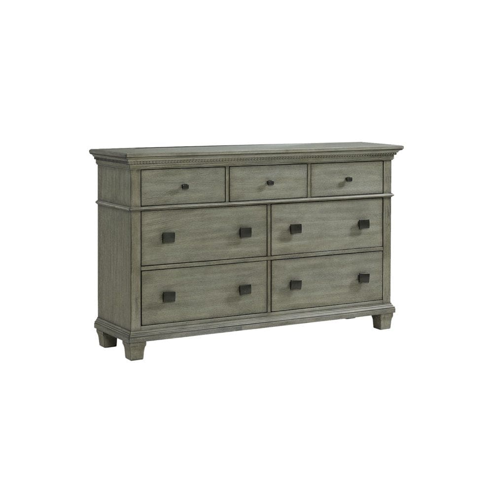 Clovis 7-Drawer Acacia And Manufactured Wood Dresser Grey - Traditional - Clovis