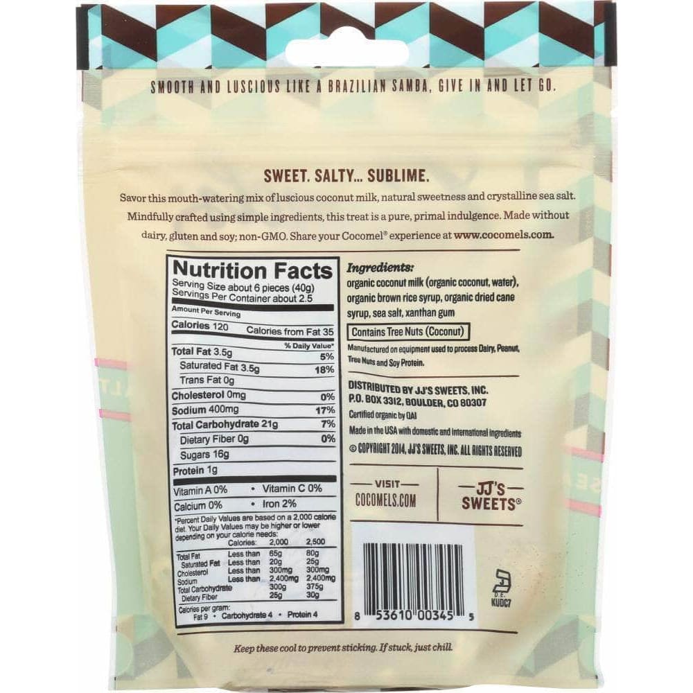 Cocomels Cocomels Cocomels Seasalt Pouch Organic, 3.5 oz