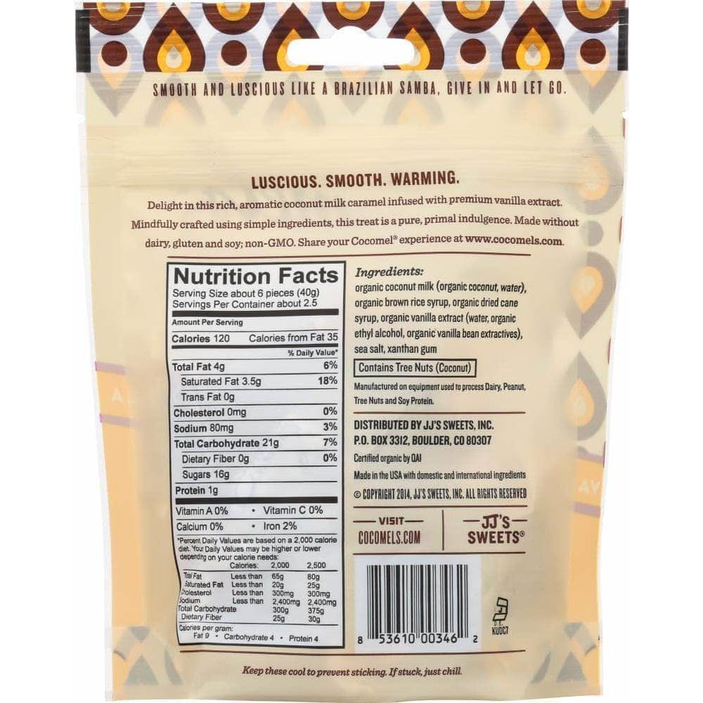 Cocomels Cocomels Cocomels Vanilla Pouch Organic, 3.5 oz